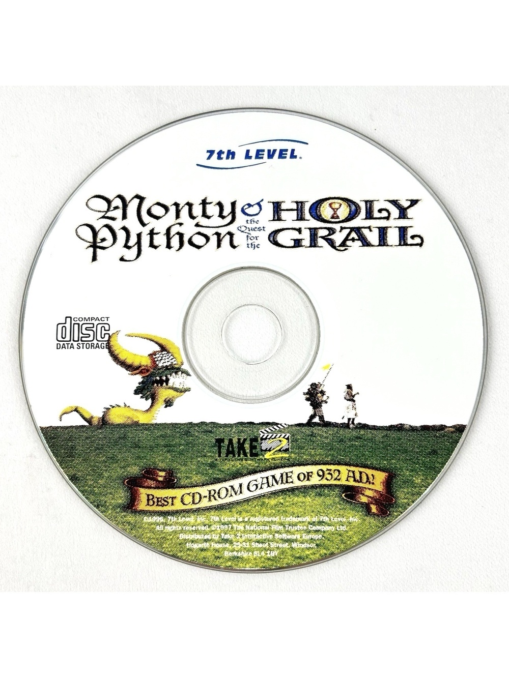 Monty Python & The Quest for the Holy Grail CD 7th Level Win3.1/95 Disc + Manual